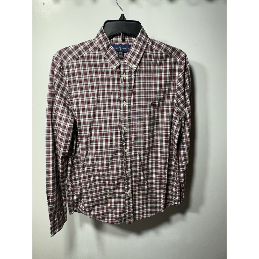 Polo Ralph Lauren Boys Size XL 18-20 Long Sleeve Button Down Logo Shirt